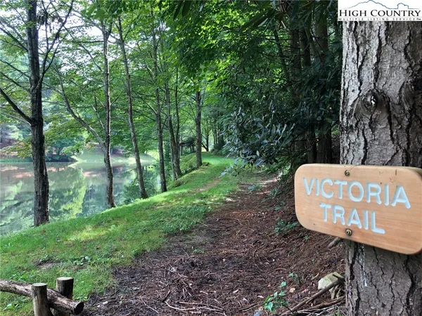 a view of a sign in a garden