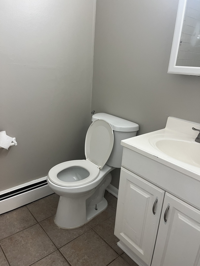 8817 South Roberts Road, Unit 7 Hickory Hills, IL 60457 - Photo 8 of 9 a white toilet sitting next to a bathroom sink