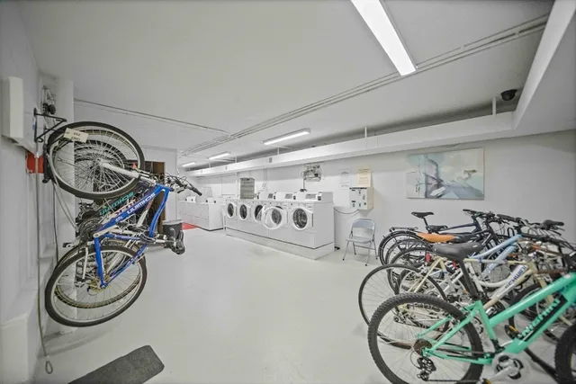 a room with gym equipment