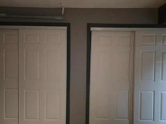 a close view of closet