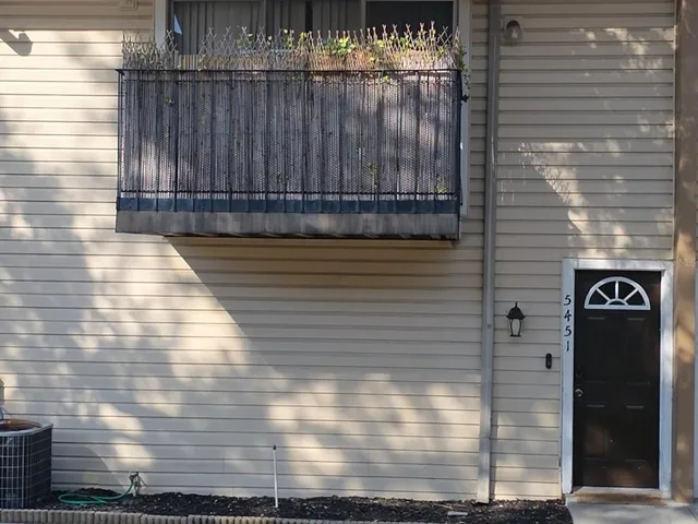 a view of a door of a house