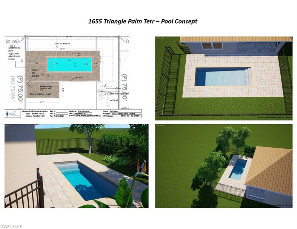 1655 Triangle Palm Terrace Naples, FL 34119 - Photo 21 of 22 a view of a swimming pool with a yard