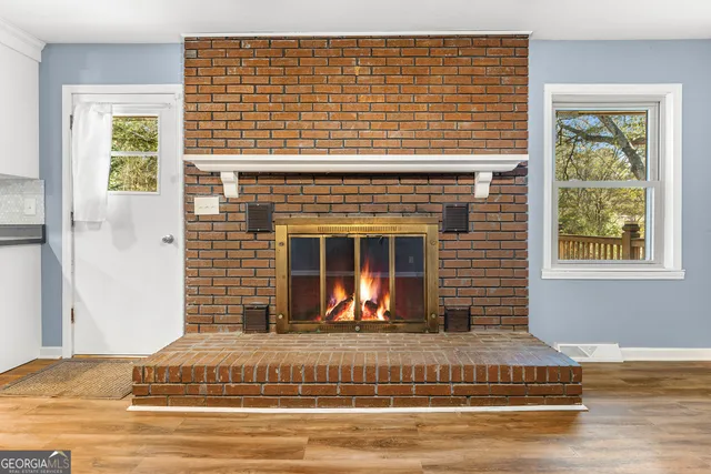 a view of a wooden fence