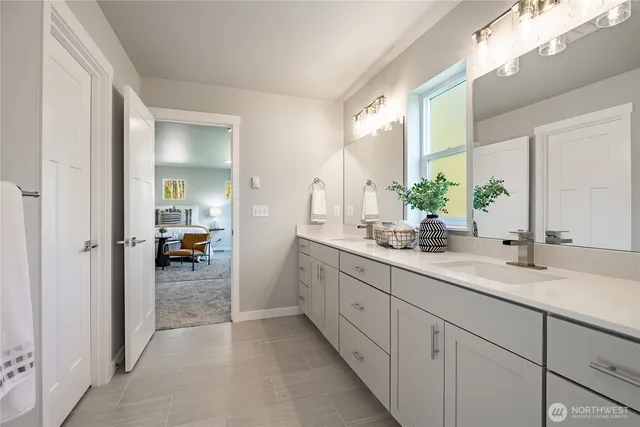 a view of a room with shelves