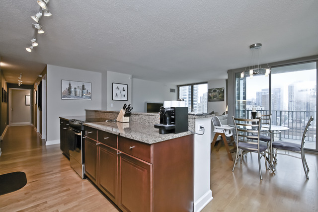 2 East Erie Street, Unit 1611 Chicago, IL 60611 - Photo 4 of 12 a large kitchen with lots of counter top space
