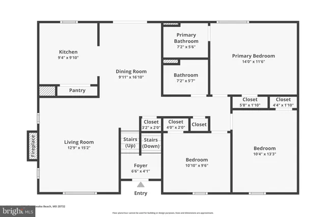$395,000 | 4790 Howard Place, Chesapeake Beach, MD 20732