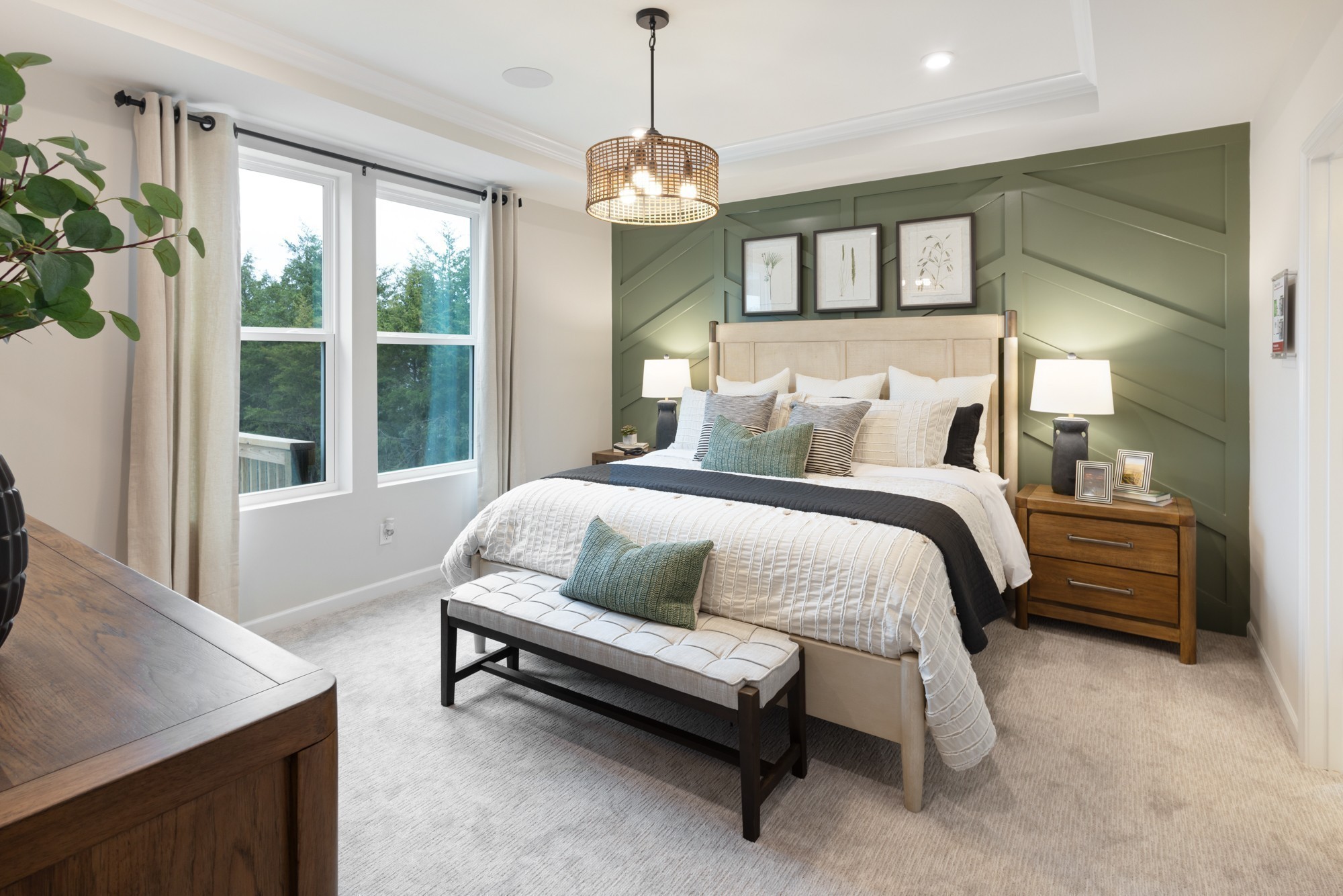 1300 Godwin Road Hermitage, TN 37076 - Photo 16 of 34 a bedroom with a bed and a chandelier