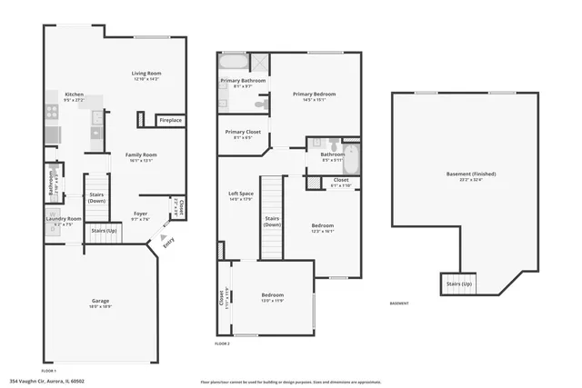 $394,900 | 354 Vaughn Circle, Aurora, IL 60502