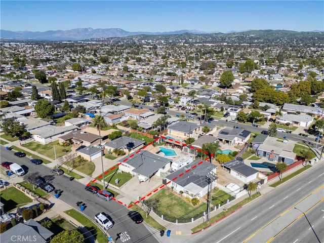 an aerial view of a city