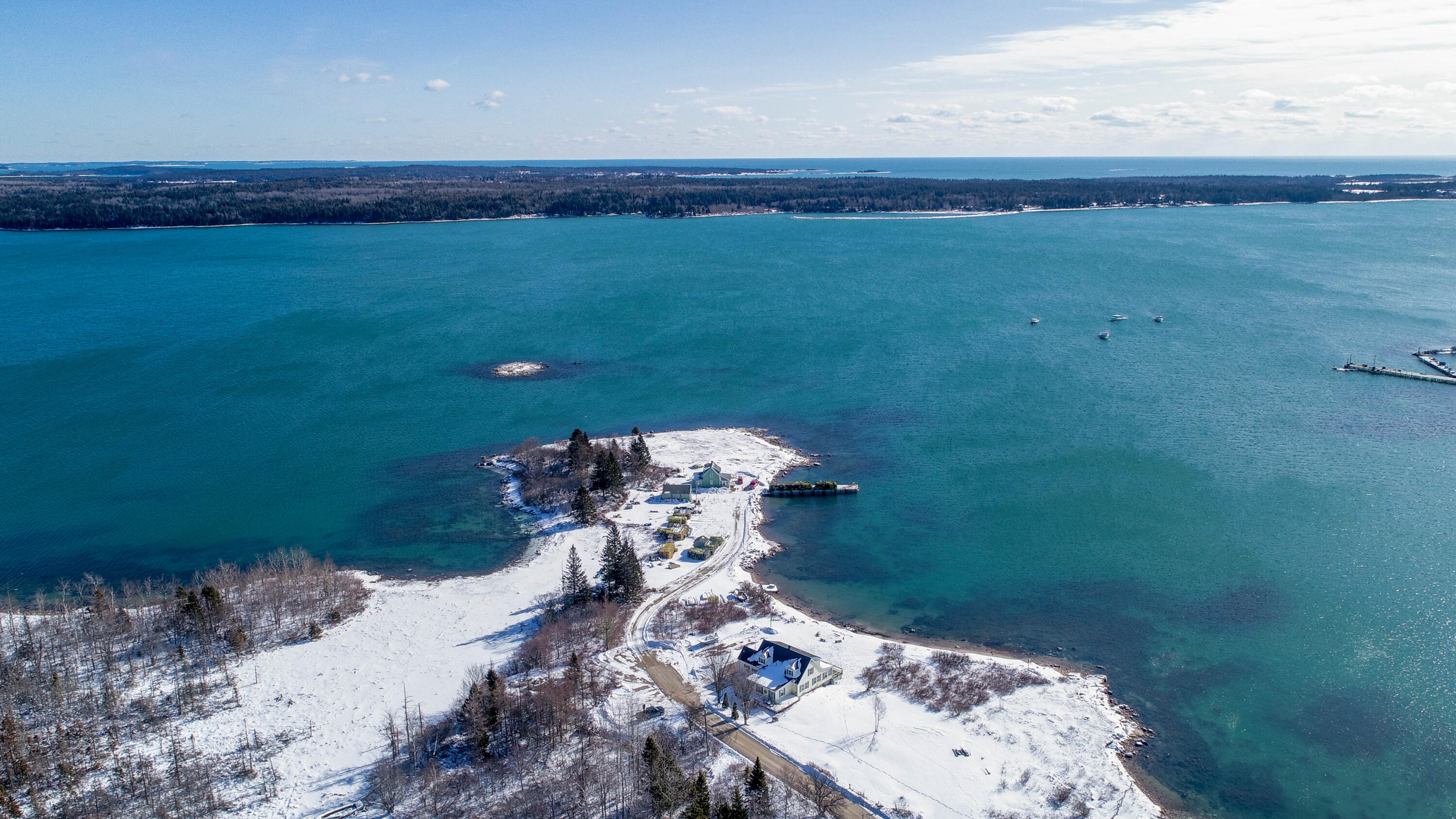 661 Mogador Road Steuben, ME 04680 - Photo 46 of 50 Aerial Overview Winter...