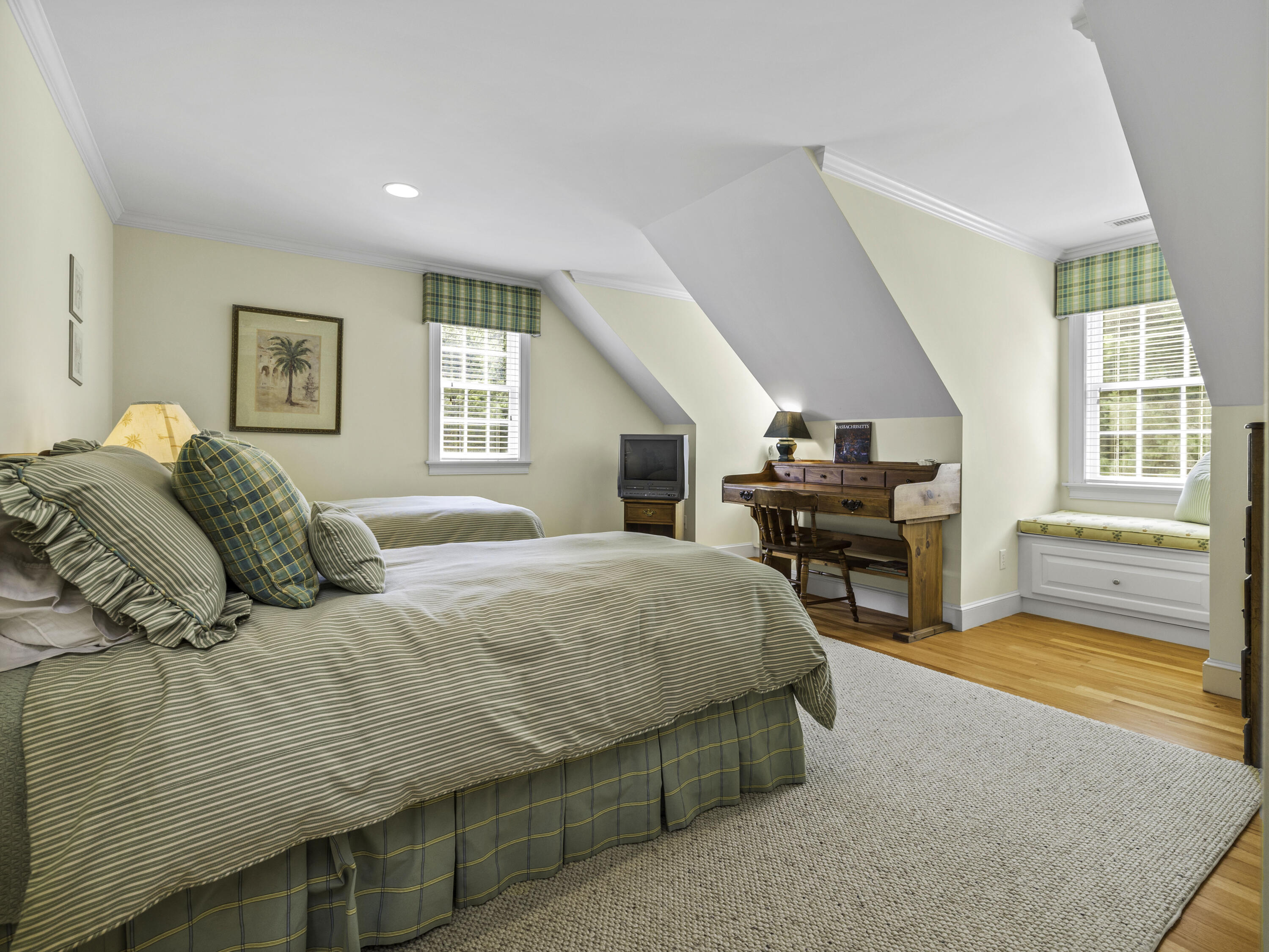405 Baxter Neck Road Marstons Mills, MA 02648 - Photo 16 of 36 a bedroom with a bed and a flat screen tv