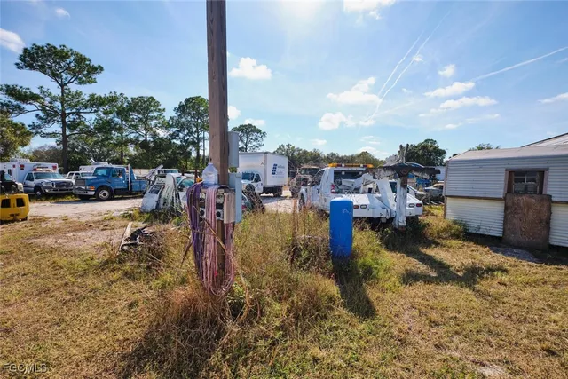 a view of a street with a houses