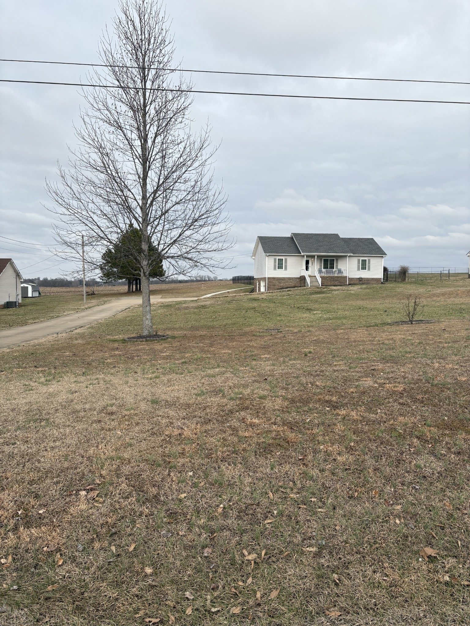4369 Matthews Road Cedar Hill, TN 37032 - Photo 1 of 21 a view of a lake with a big yard and large trees