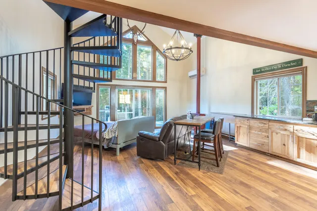 a room with furniture and a window