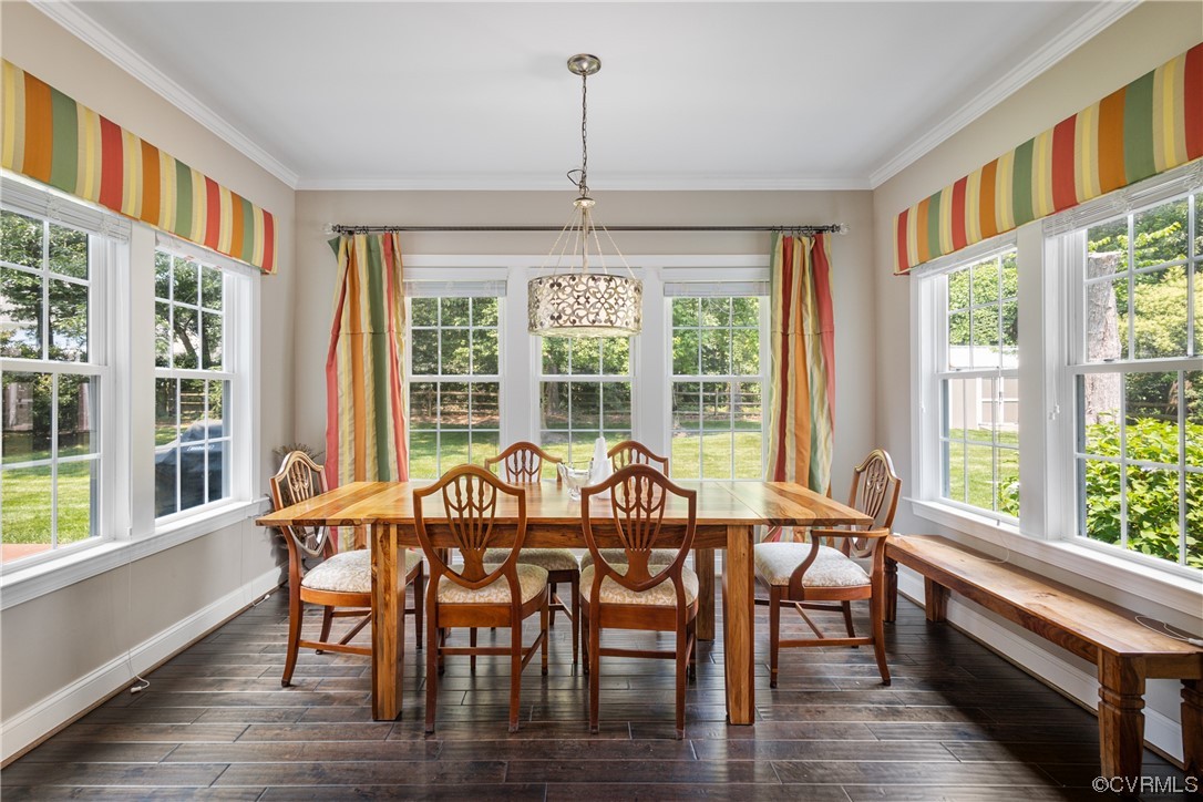 346 Ziontown Road Henrico, VA 23229 - Photo 12 of 37 a view of a dining room with furniture window and wooden floor
