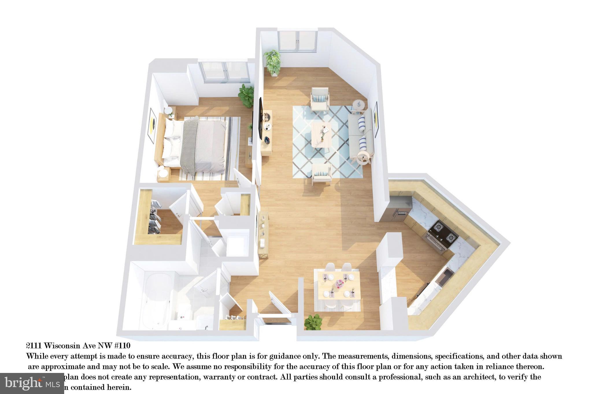 2111 Wisconsin Avenue Northwest, Unit 110 Washington, DC 20007 - Photo 32 of 32 Floor plan