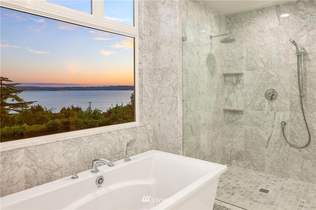 8431 Ridge Road Medina, WA 98039 - Photo 26 of 40 a bathroom with a sink and a shower