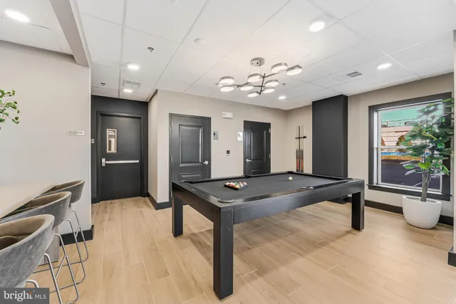 a front view of a building with street view