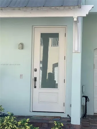 a view of front door
