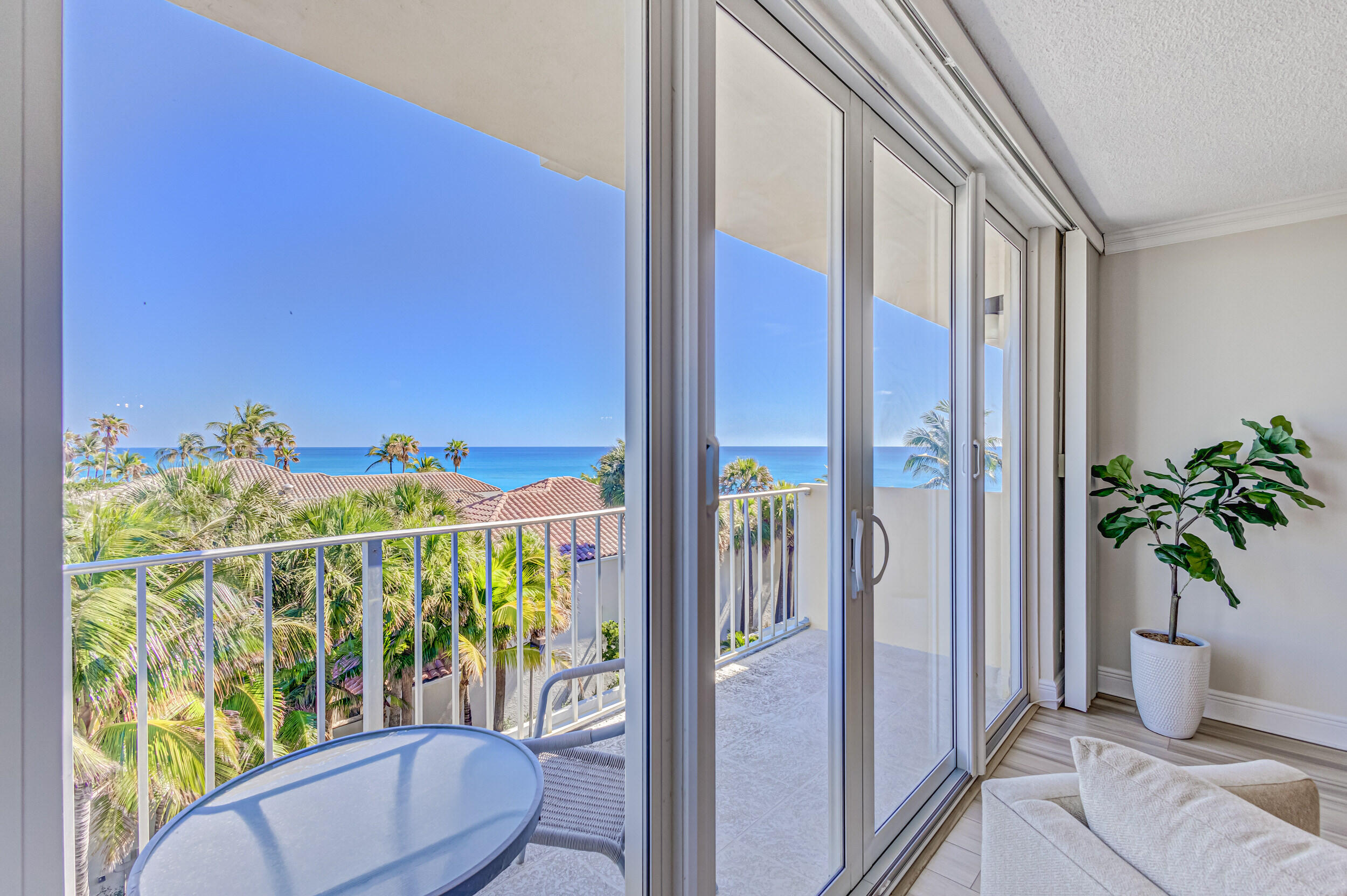 630 Ocean Drive, Unit 505 Juno Beach, FL 33408 - Photo 13 of 49 a view of balcony with furniture