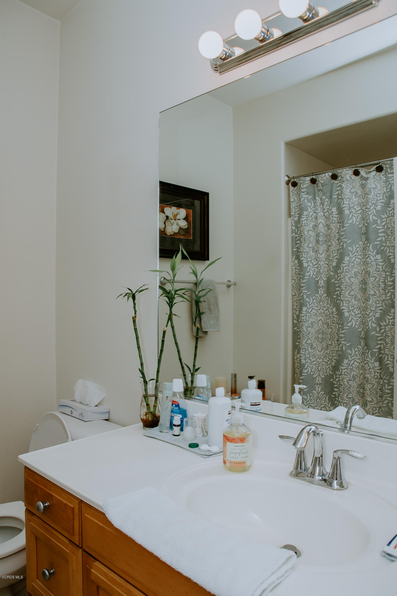 3012 Moonlight Park Avenue Oxnard, CA 93036 - Photo 30 of 59 a bathroom with a sink and a mirror