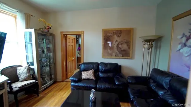 a living room with furniture and a couch