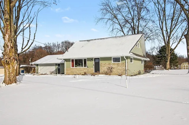 front view of a house with a outdoor space