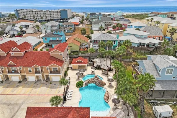 an aerial view of a city