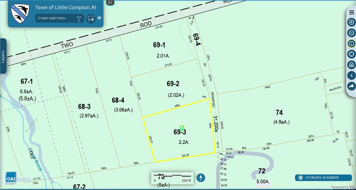 17 Amy Hart Path Little Compton, RI 02837 - Photo 2 of 5 17 Amy Hart Plat with lot dimension