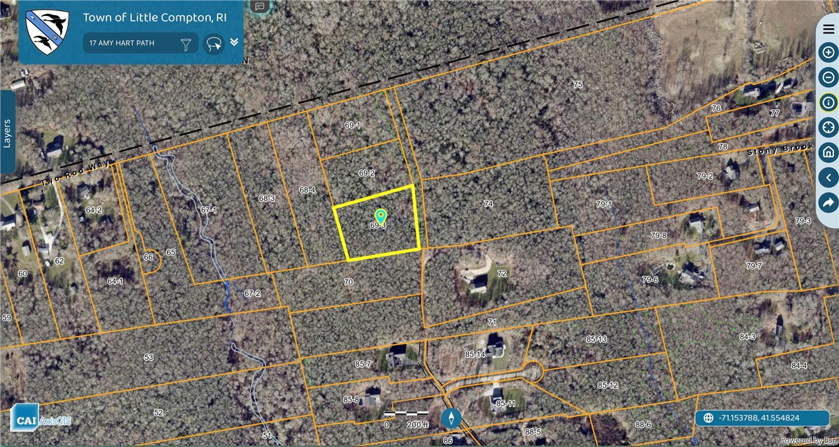 17 Amy Hart Path Little Compton, RI 02837 - Photo 4 of 5 17 Amy Hart Path | GIS Aerial Photo from Fall 2025