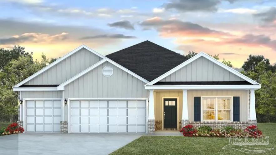a view of a house with garden
