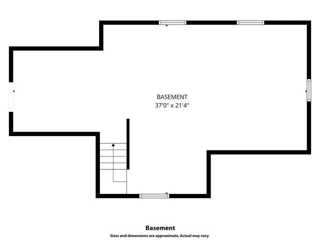 a picture of floor with a white wall and a painting