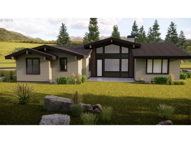 a black and white photo of a house with a yard