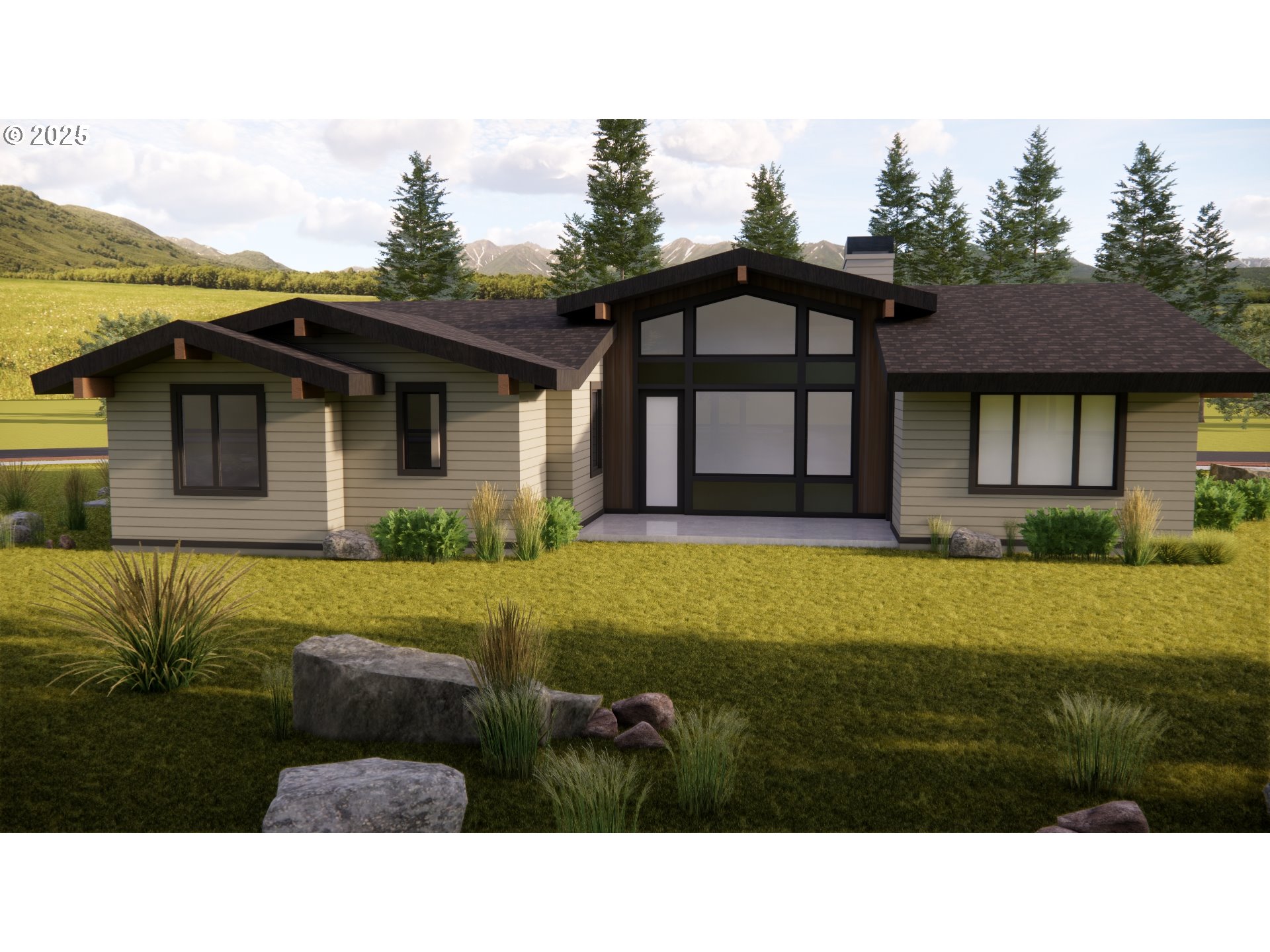 1110 Rock Creek Road Hood River, OR 97031 - Photo 3 of 16 a black and white photo of a house with a yard