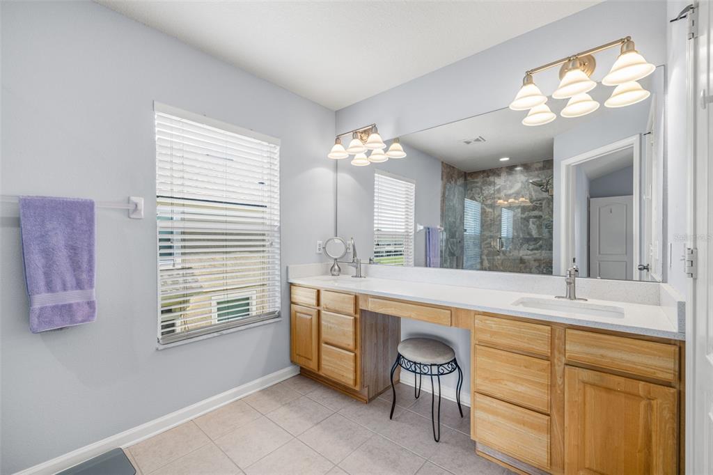 4921 Pond Ridge Drive Riverview, FL 33578 - Photo 19 of 40 a spacious bathroom with a sink a vanity a mirror and a bathtub