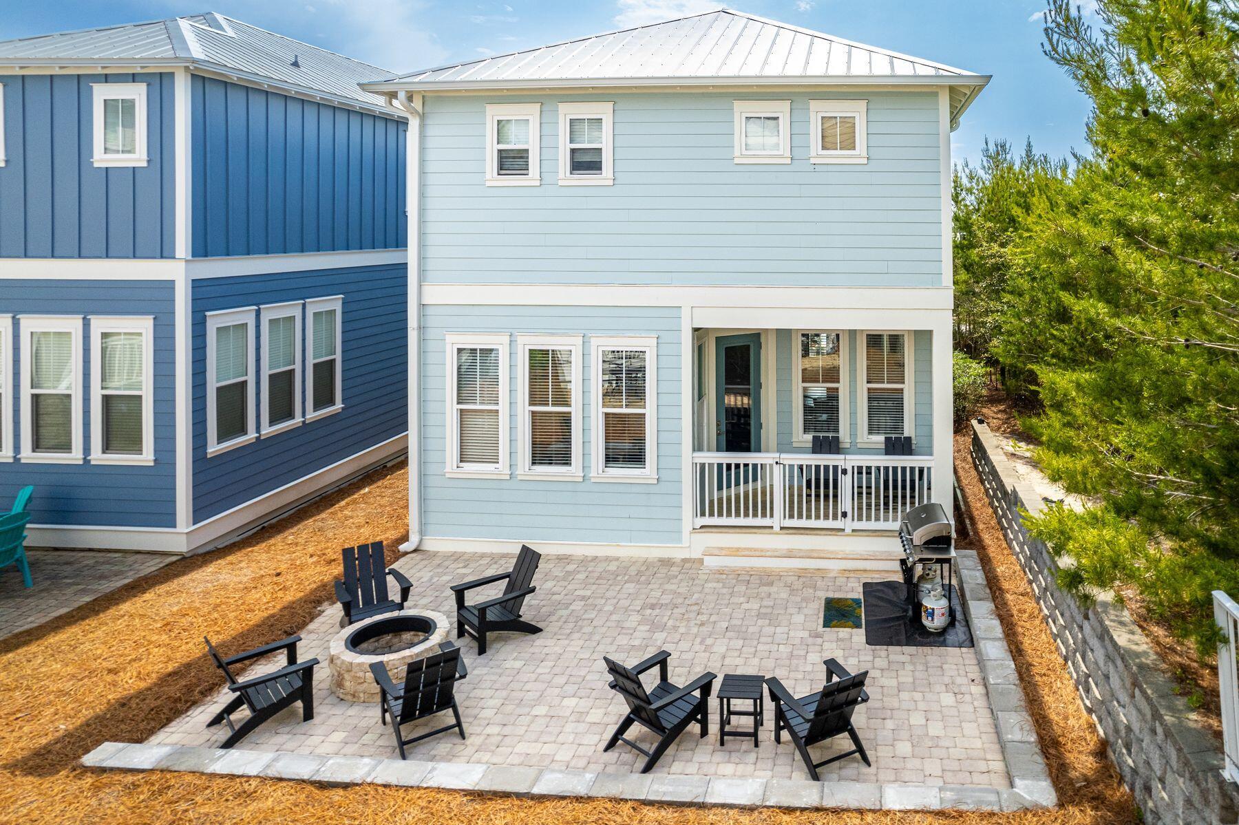 a view of a house with lounge chair