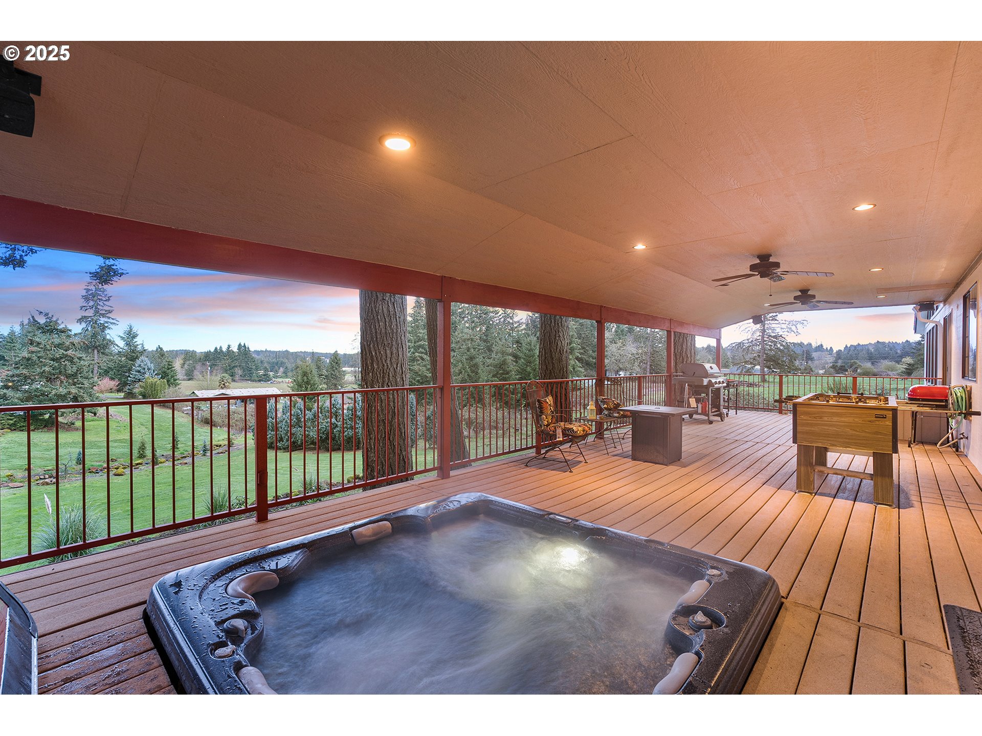 14018 South Spangler Road Oregon City, OR 97045 - Photo 26 of 34 a view of a patio with swimming pool and sitting space