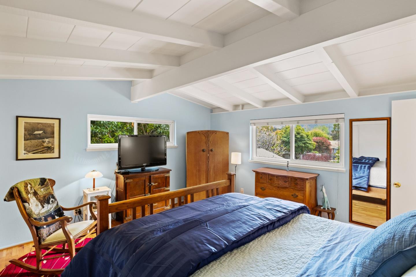 3532 Oliver Road Carmel, CA 93923 - Photo 23 of 47 a bedroom with a bed and a television