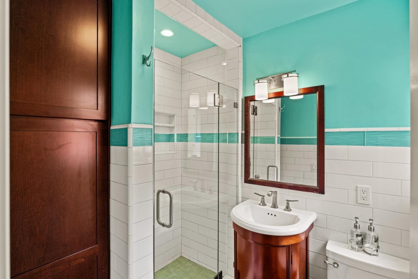 3532 Oliver Road Carmel, CA 93923 - Photo 26 of 47 a bathroom with a sink and a mirror