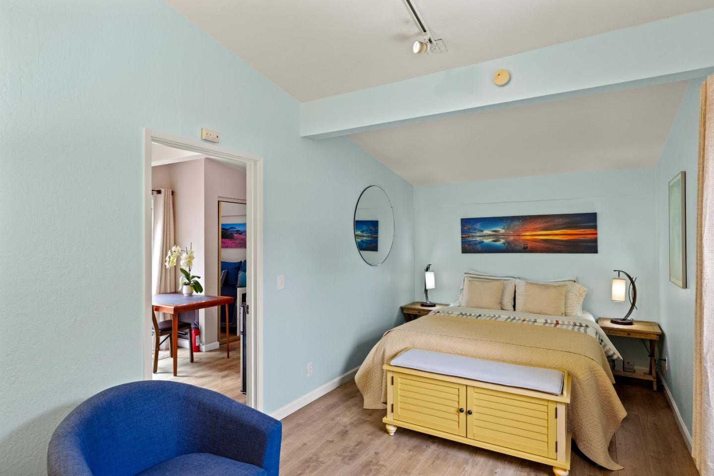 3532 Oliver Road Carmel, CA 93923 - Photo 30 of 47 a bedroom with a bed and furniture