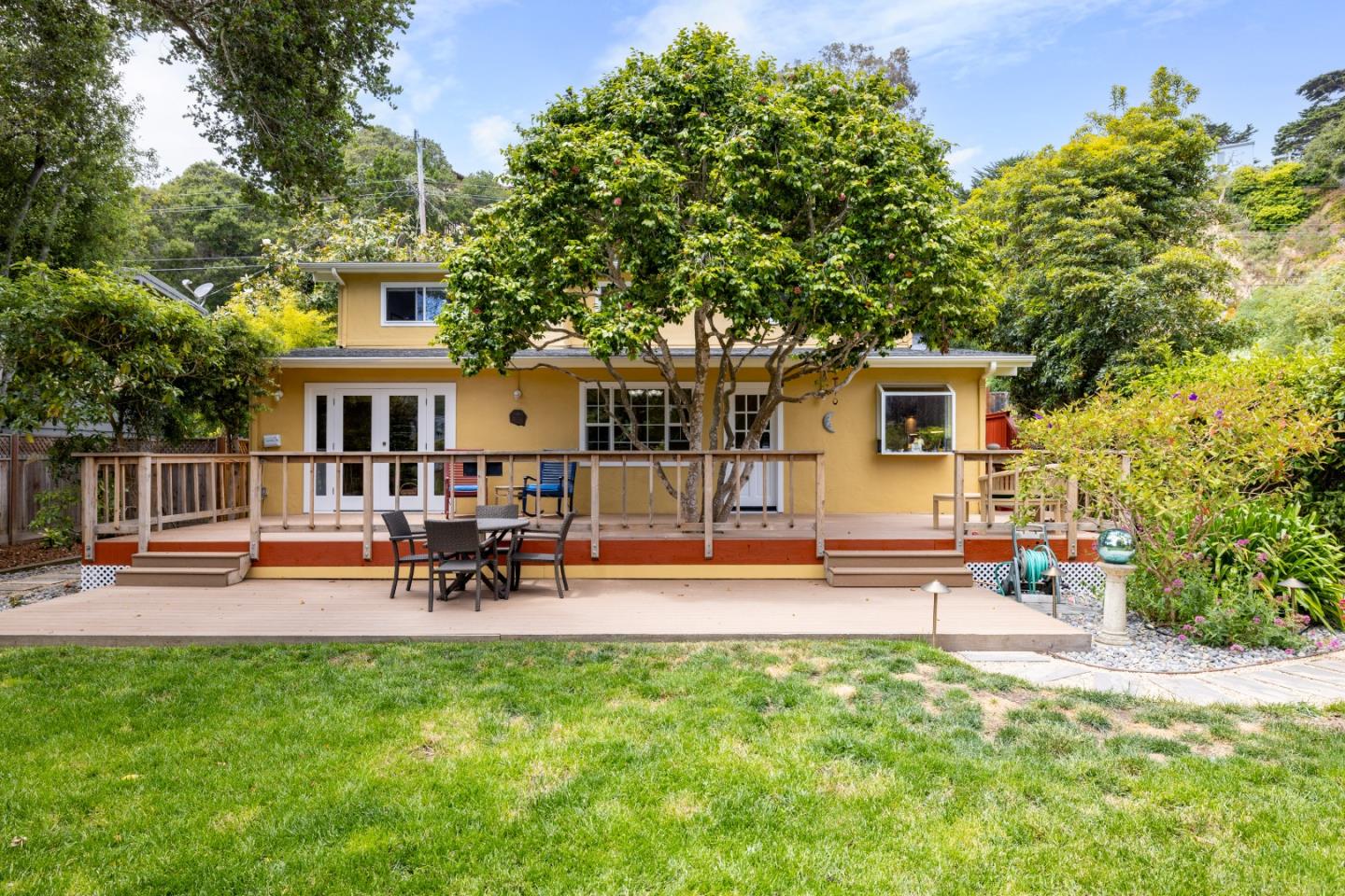 3532 Oliver Road Carmel, CA 93923 - Photo 38 of 47 a view of a house with backyard and sitting area