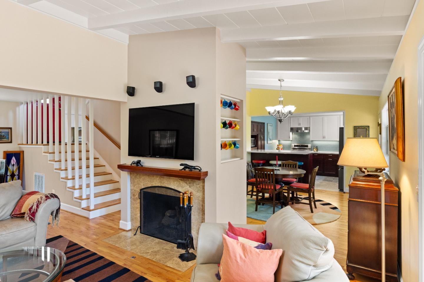 3532 Oliver Road Carmel, CA 93923 - Photo 10 of 47 a living room with furniture and a fireplace