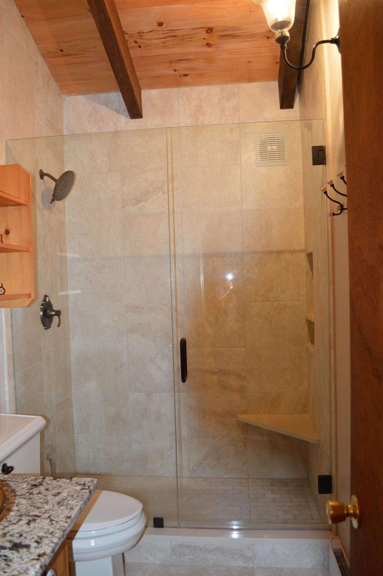 325 Bonny Rigg Hill Road Becket, MA 01223 - Photo 12 of 47 a bathroom with a sink a toilet and shower