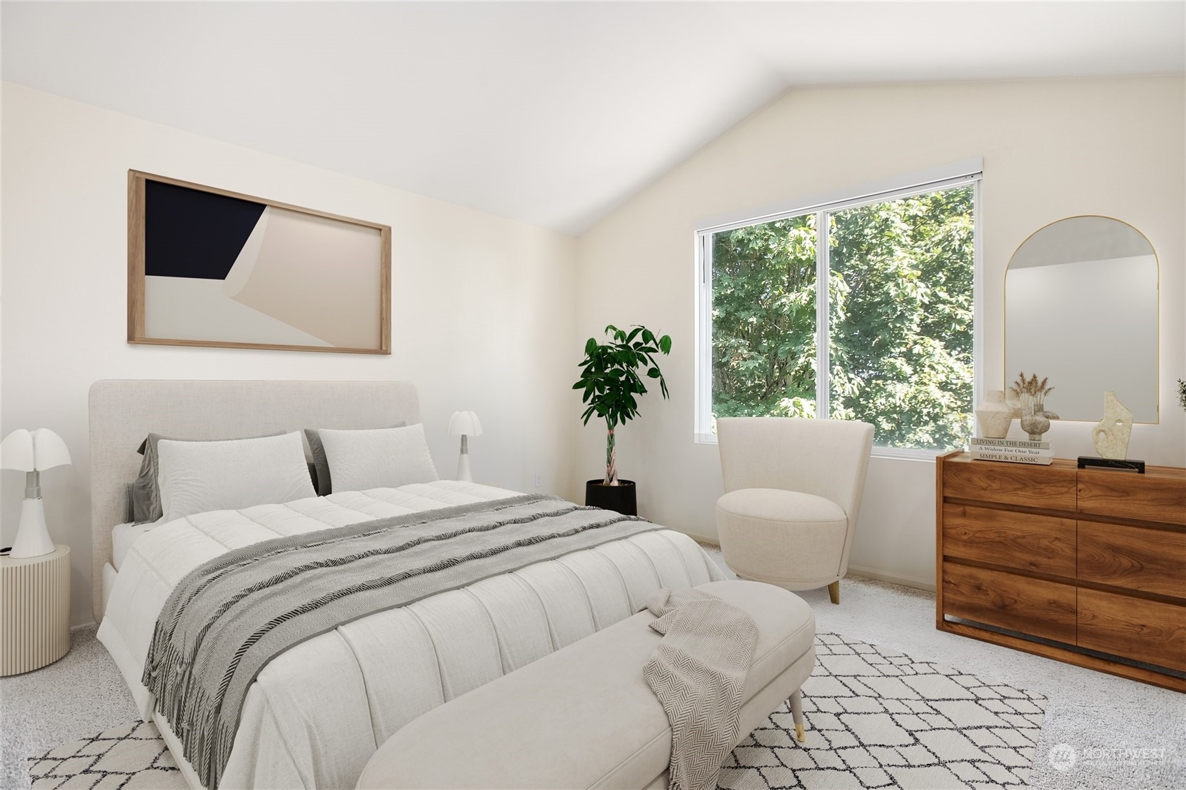 4109 South 220th Place, Unit 18 Kent, WA 98032 - Photo 14 of 29 a bedroom with a large bed and a window