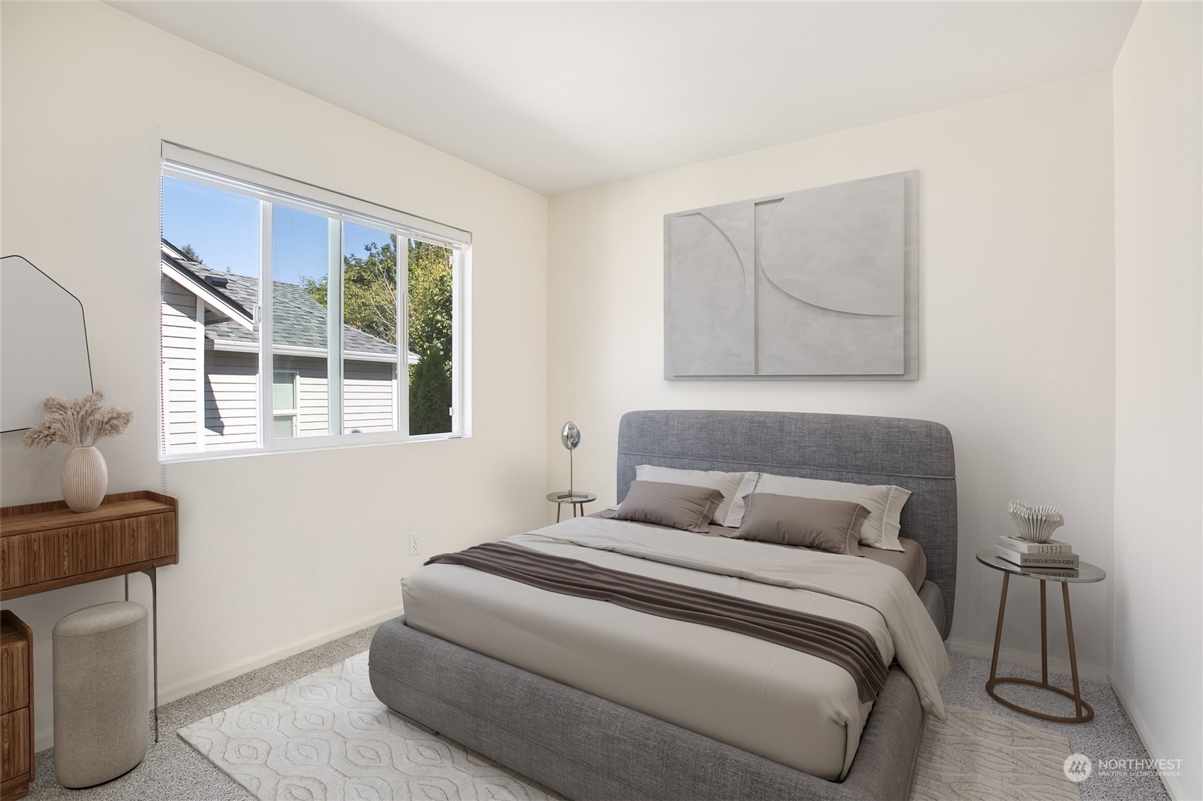4109 South 220th Place, Unit 18 Kent, WA 98032 - Photo 21 of 29 a bedroom with a bed and a window