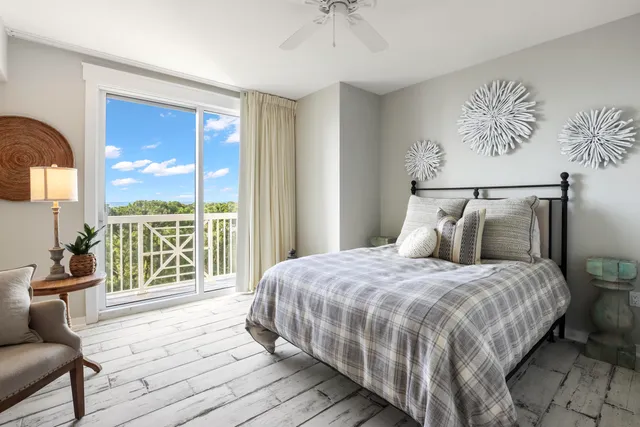 a room with furniture and a mirror