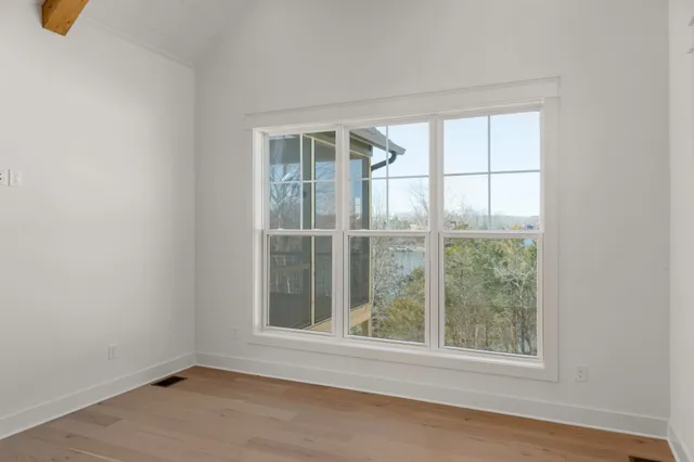 an empty room with a window