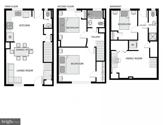 a picture of a bench in front of a building