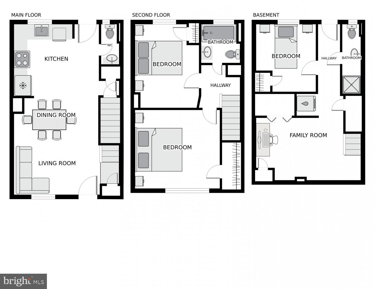 1459 Morris Road Southeast Washington, DC 20020 - Photo 22 of 25 3 Level Floorplan