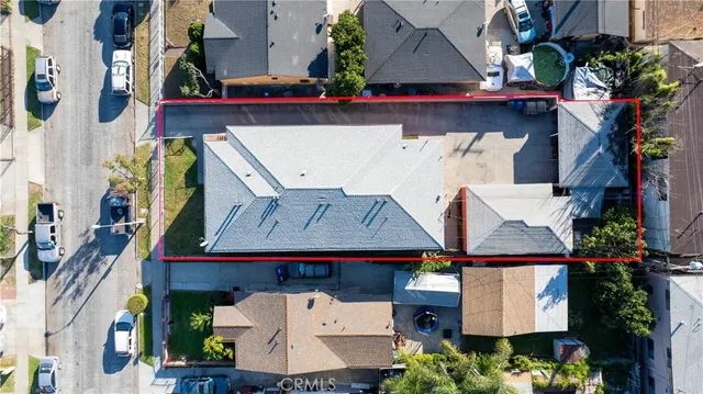 an aerial view of multiple house